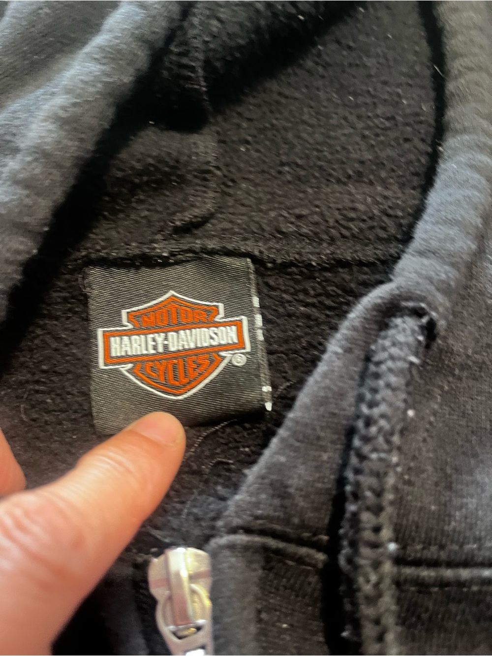 Harley-Davidson Western Reserve Mentor OH Full Zip Hoodie Black Large - Picture 5 of 10
